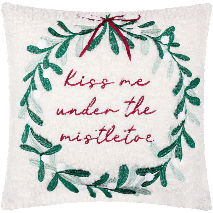 MISTLETOE WREATH 45X45 CUSHION CASE MULTI