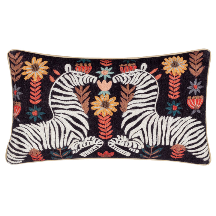 MIRRORED ZEBRA 30X50 CUSHION CASE MULTI