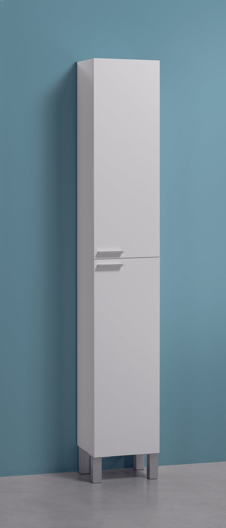 Orchid Tall Narrow Bathroom Cupboard White Gloss
