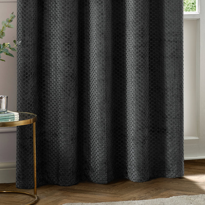 Neptune 229x137 Eyelet Curtains Charcoal - image 4