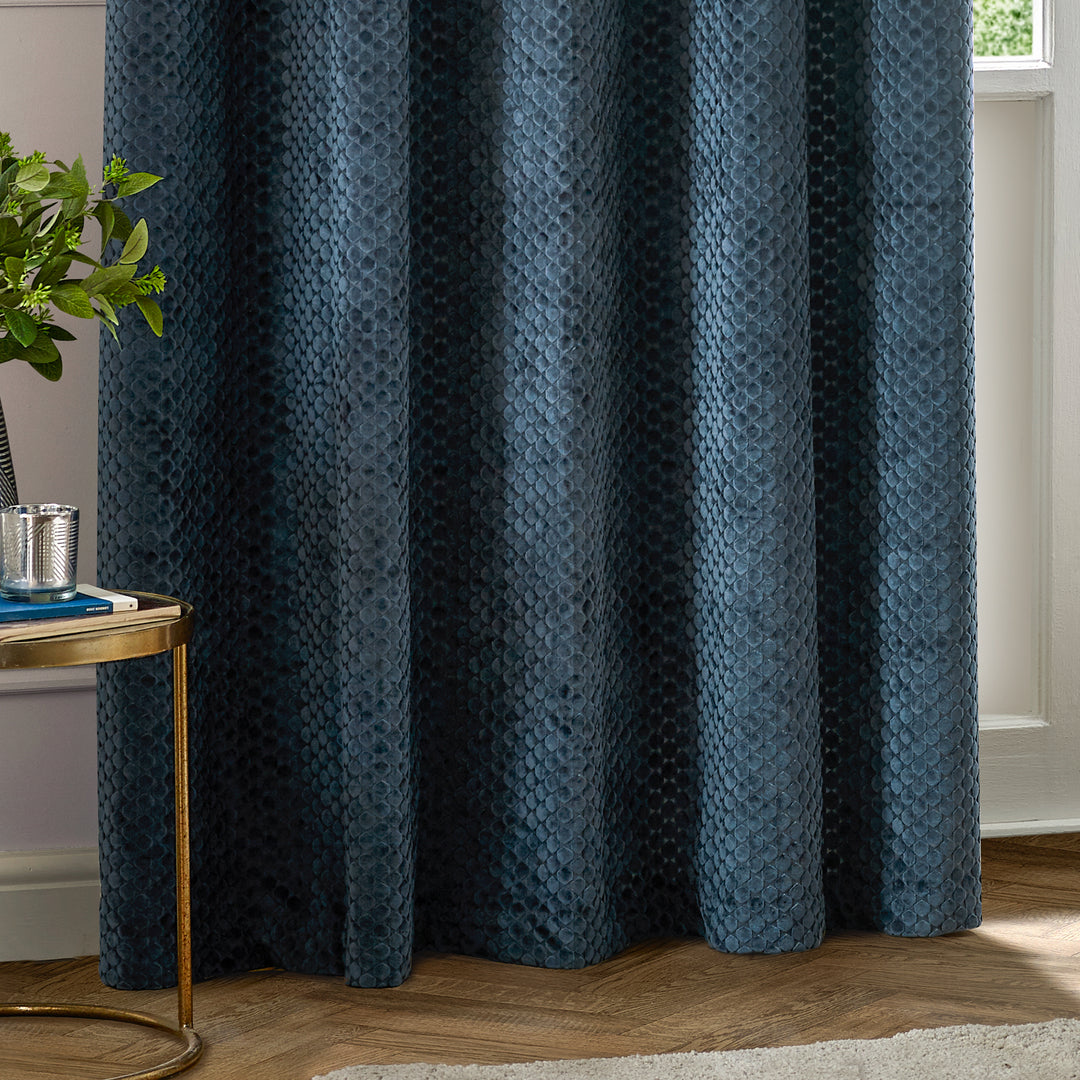 Neptune 229x137 Eyelet Curtains Navy - image 4
