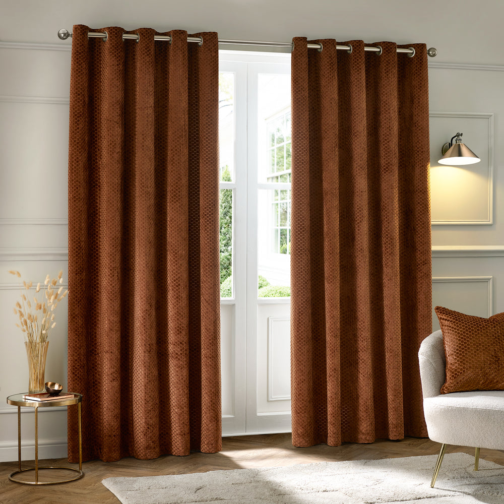Neptune 168x137 Eyelet Curtains Copper - image 2