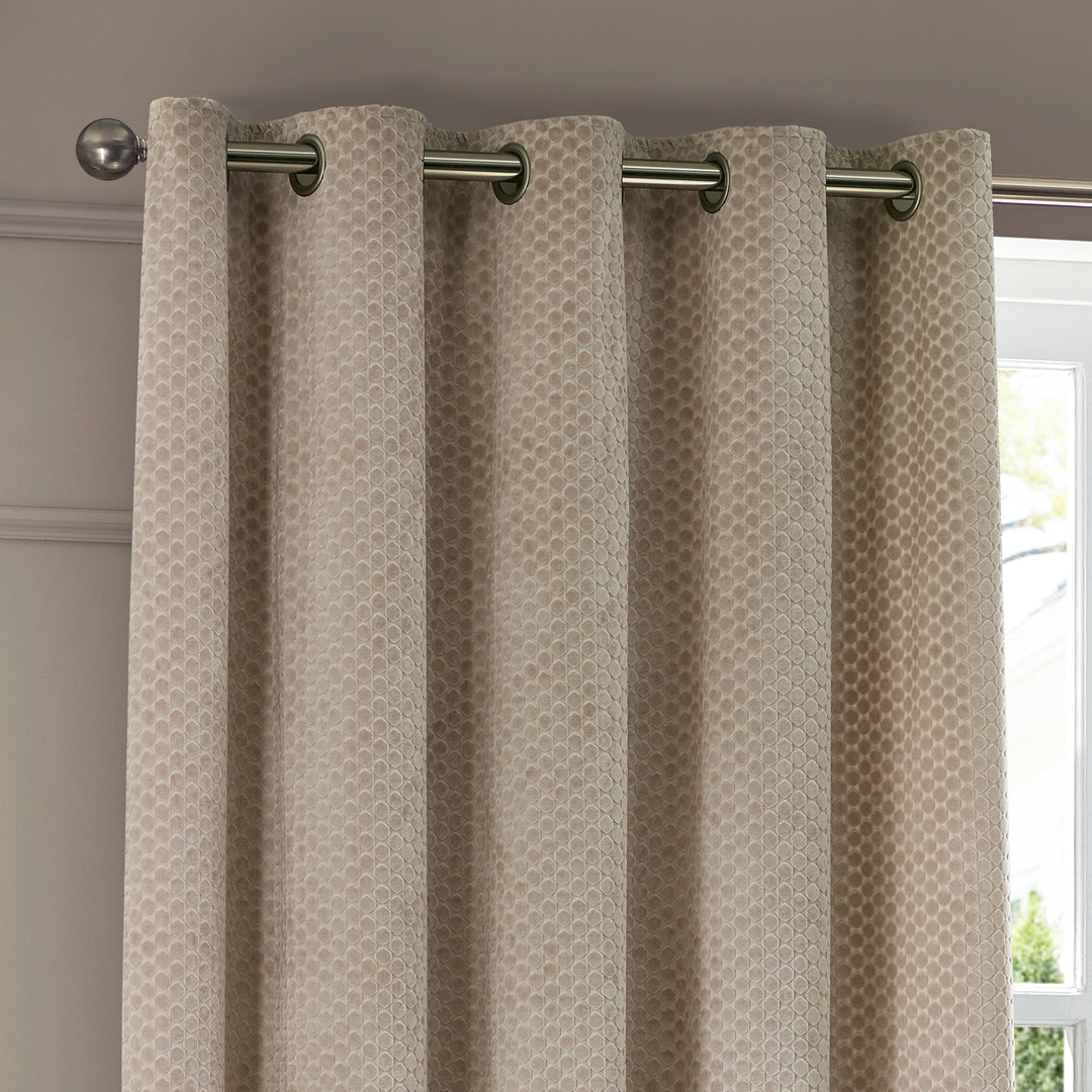 Neptune 168x183 Eyelet Curtains Champagne - image 3