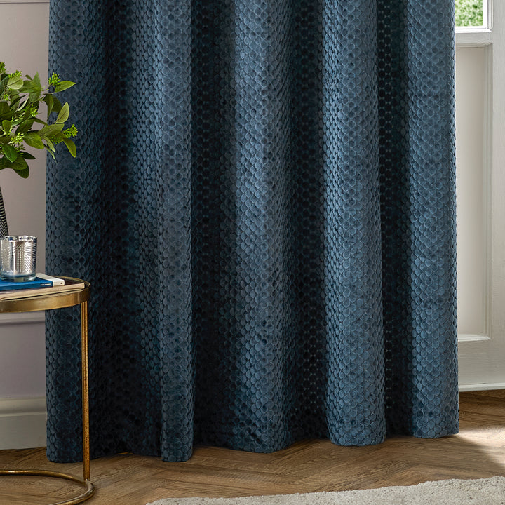 Neptune 168x183 Eyelet Curtains Navy - image 4