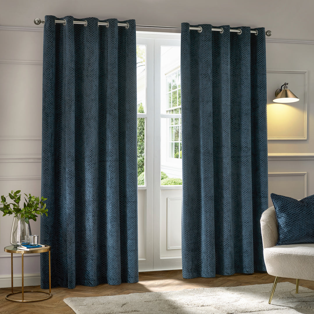 Neptune 229x183 Eyelet Curtains Navy - image 2