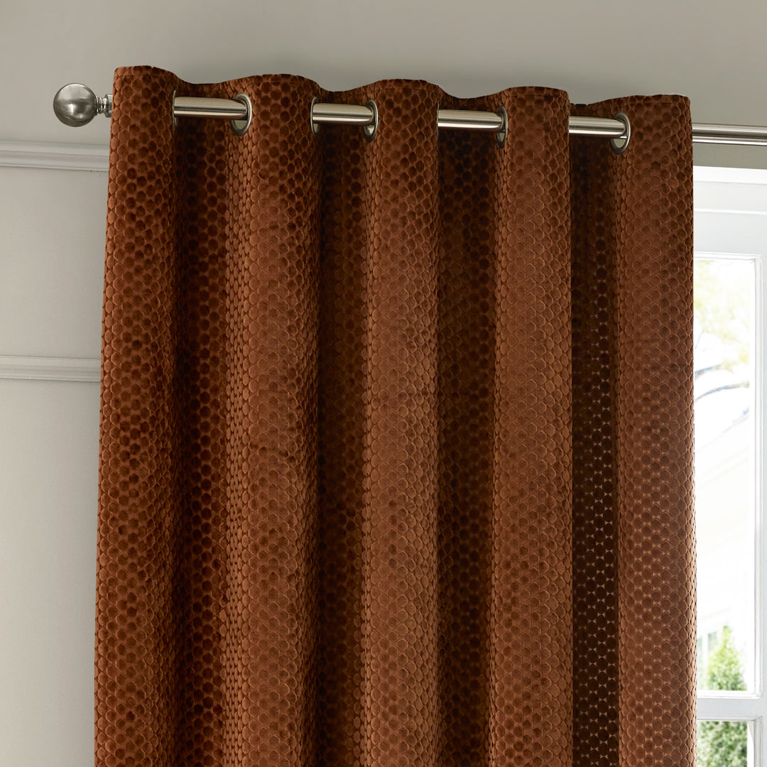 Neptune 117x183 Eyelet Curtains Copper - image 3
