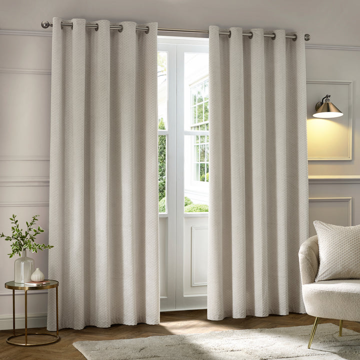 Neptune 117x183 Eyelet Curtains Ivory - image 2