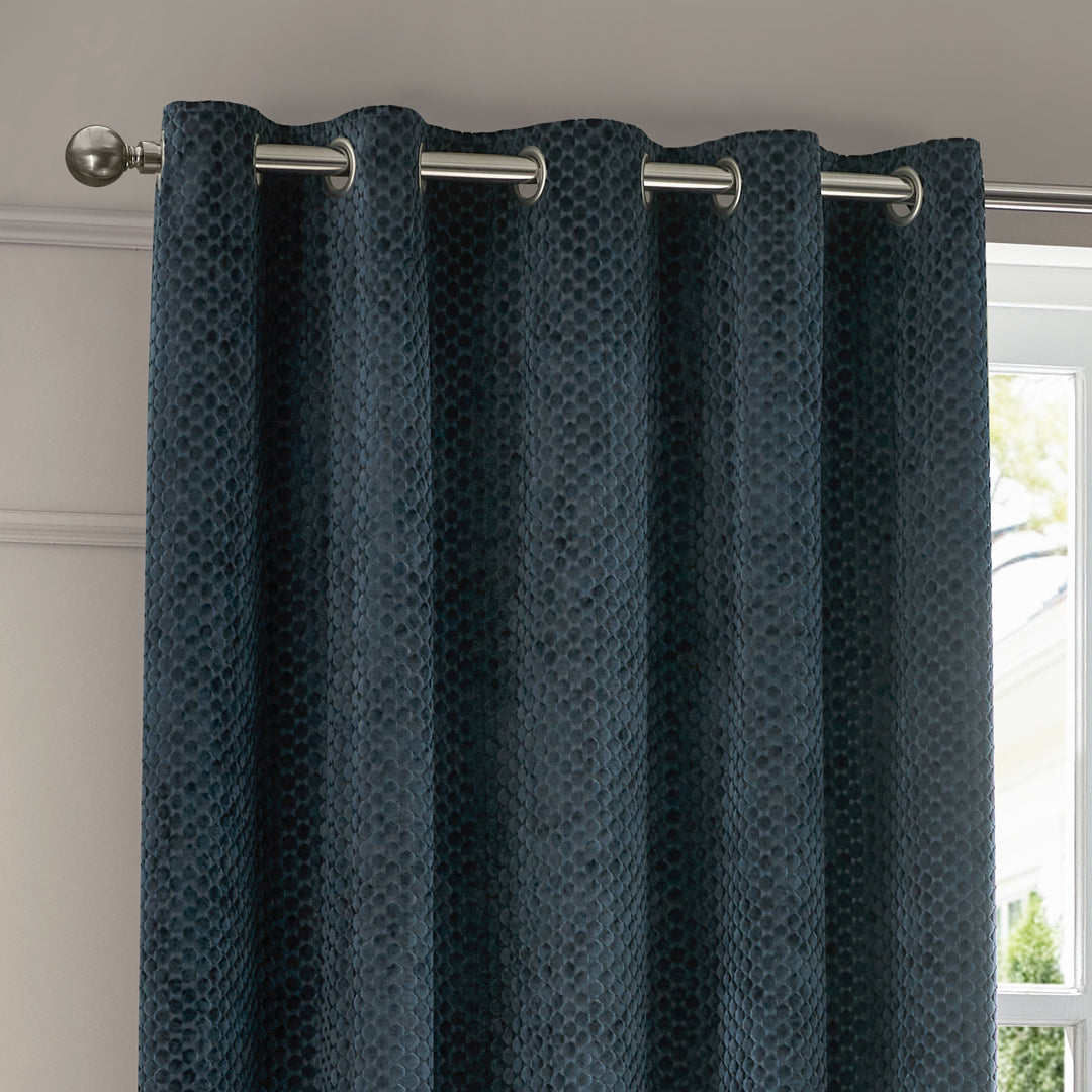 Neptune 117x183 Eyelet Curtains Navy - image 3