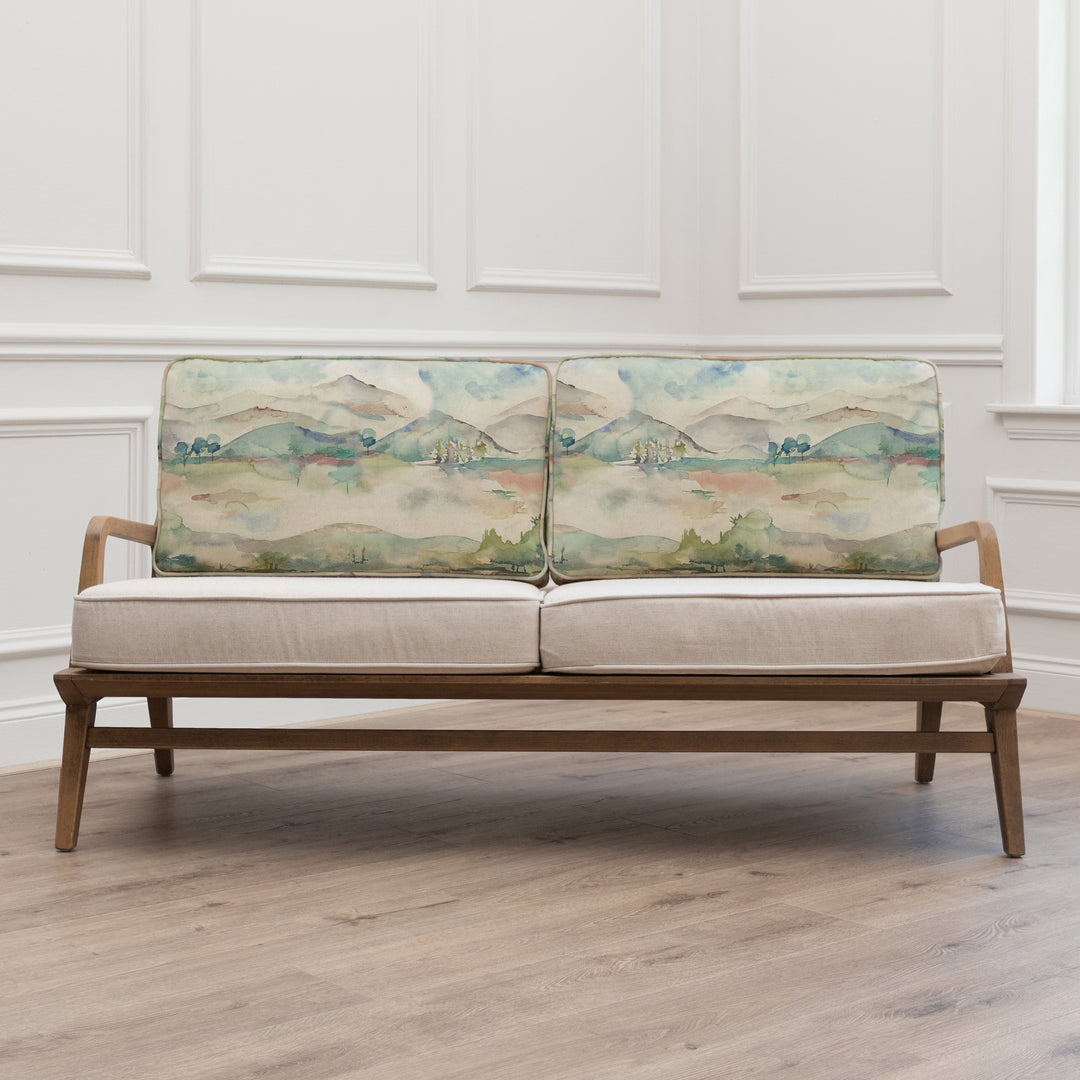 IDRIS 2 SEATER RUSSET SHORES LINEN