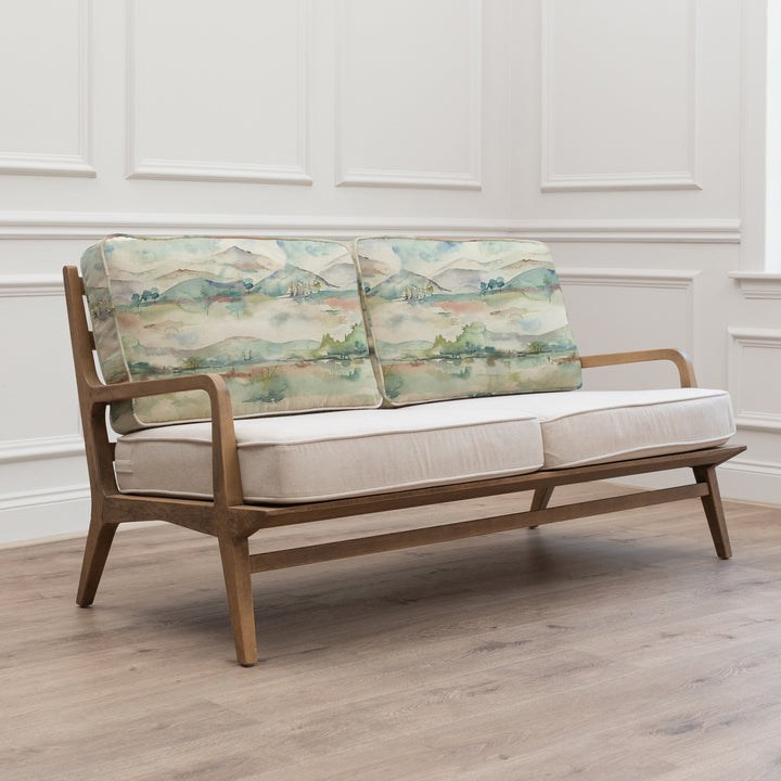 IDRIS 2 SEATER RUSSET SHORES LINEN
