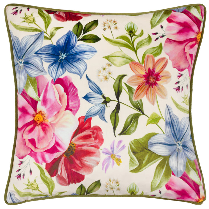 NECTAR GARDEN PETUNIA 43X43 CUSHION CASE CREAM