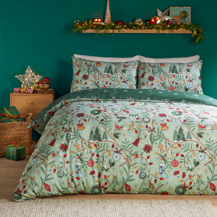 Noelle Single Duvet Sets Green