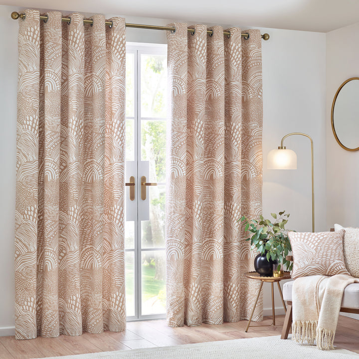 NOLA 168X183 EYELET CURTAINS OAT