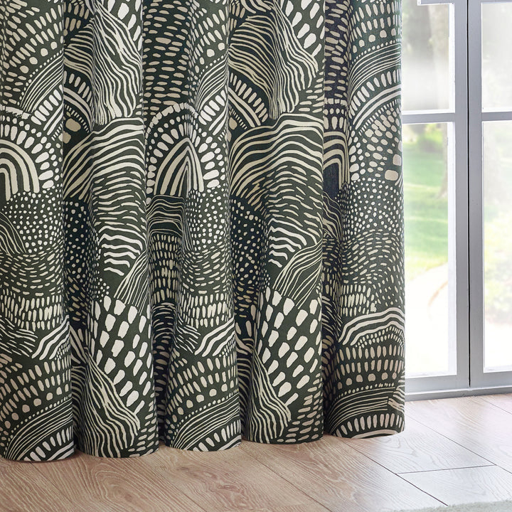 Nola 117x183 Eyelet Curtains Olive - image 4