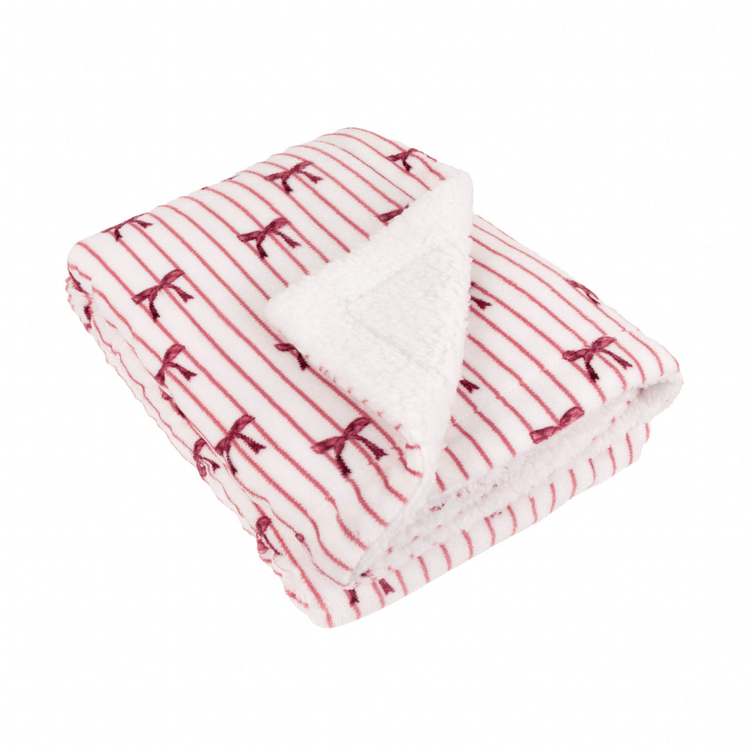 Noortje Bows 130x180 Sherpa Throw Silk Pink - image 2