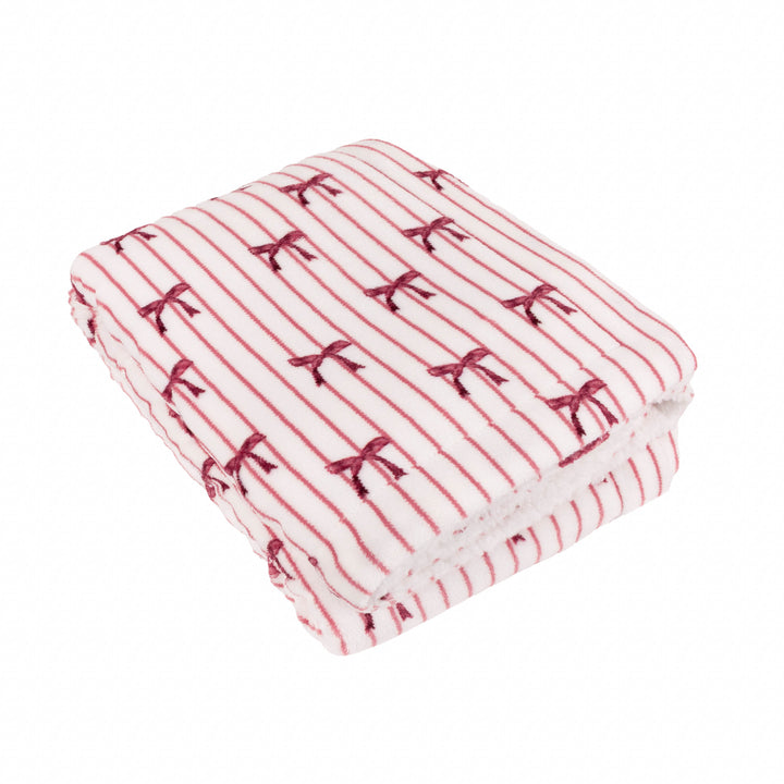 Noortje Bows 130x180 Sherpa Throw Silk Pink