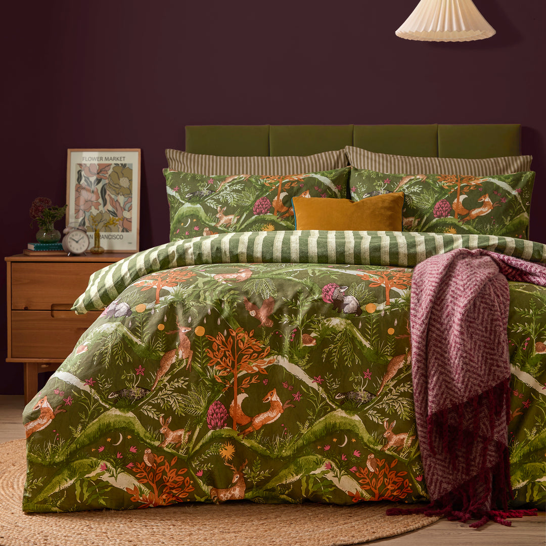 Nya Woodland Single Duvet Set Forest