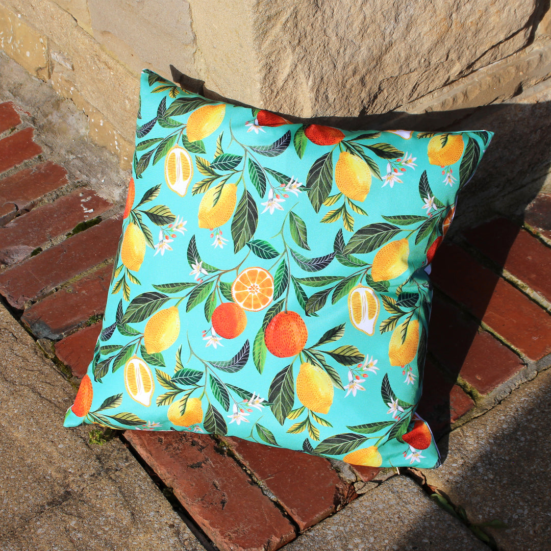 Orange Blossom 43x43 Outdoor Cushion Cover Multi - image 4