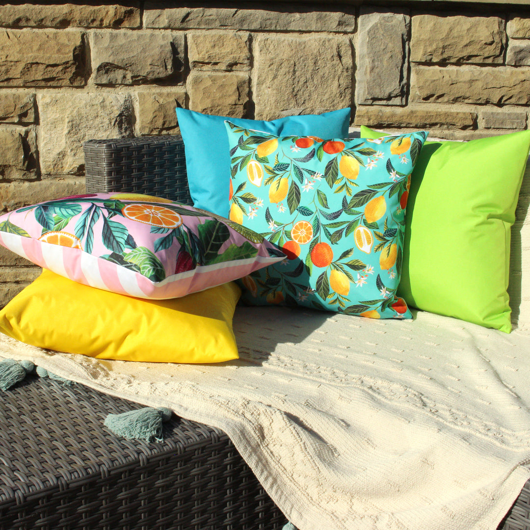 Orange Blossom 43x43 Outdoor Cushion Cover Multi - image 5