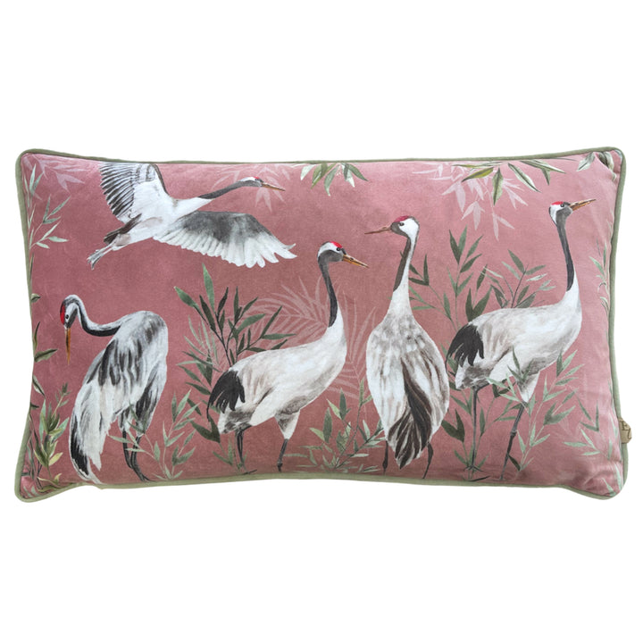 ORIENT CRANES 30X50 CUSHION CASE BLUSH