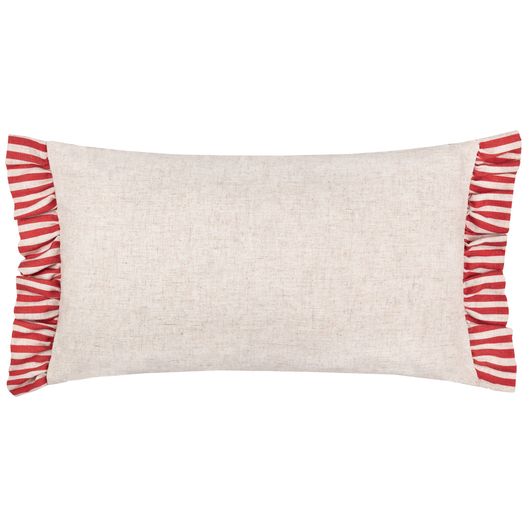 OKARA LEOPARDS 30X50 CUSHION CASE LINEN/RED
