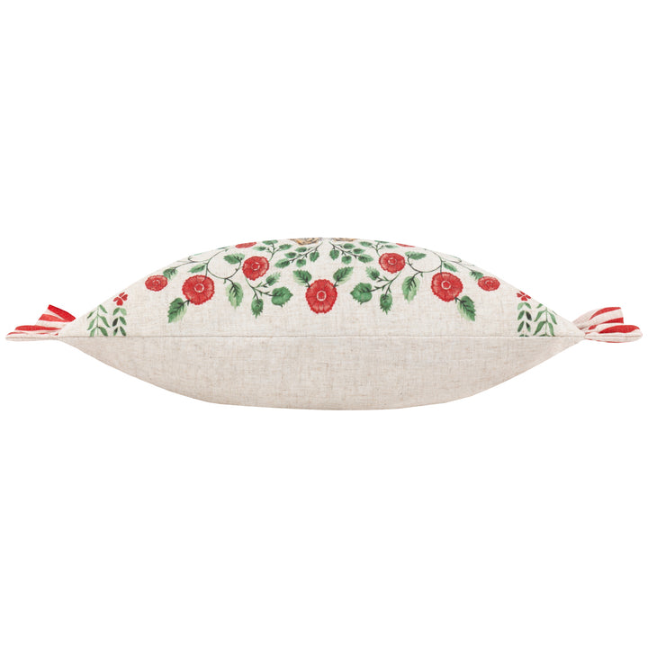 OKARA LEOPARDS 30X50 CUSHION CASE LINEN/RED
