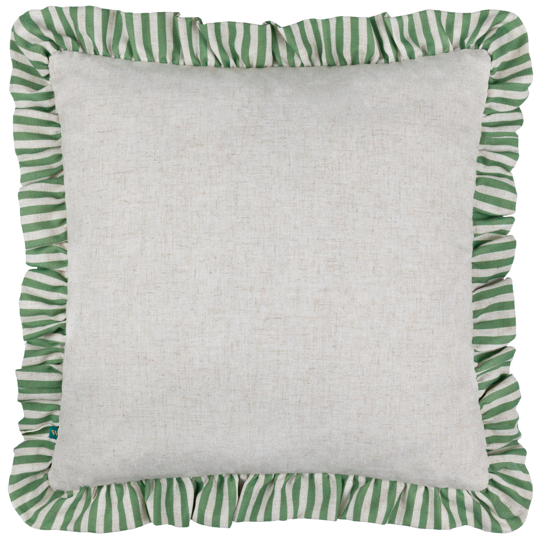 OKARA LEOPARD AND FIG 50X50 CUSHION CASE PEACH/GREEN