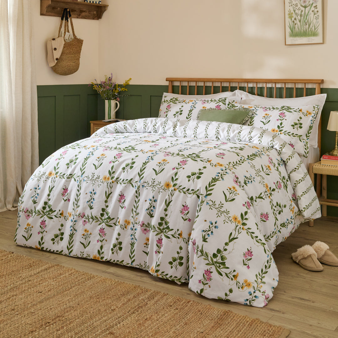 Olivia Super King Duvet Set Green