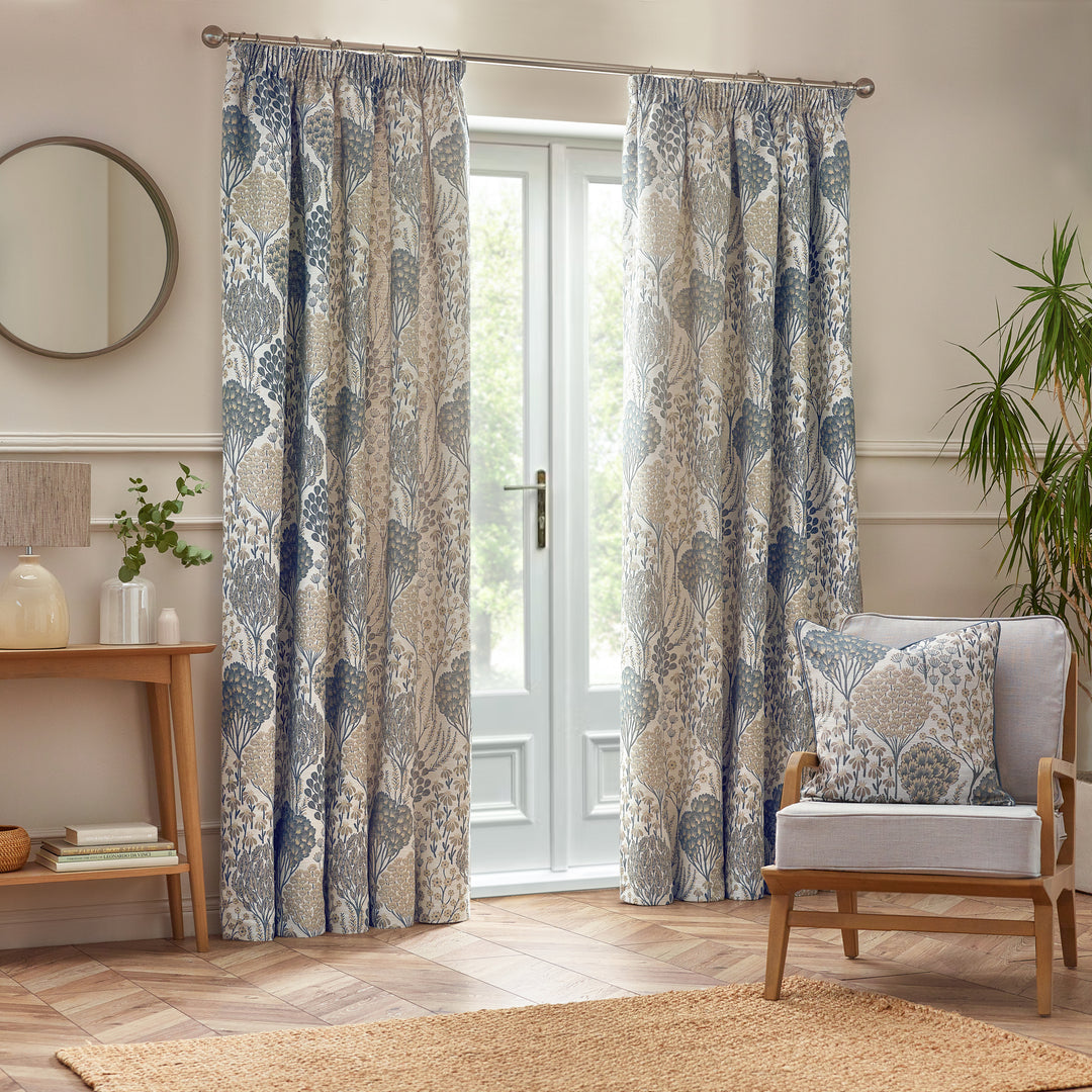 Ophelia 228x137 Pencil Pleat Curtains Wedgewood - image 2