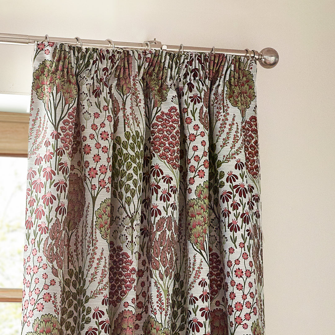 Ophelia 228x182 Pencil Pleat Curtains Rednut - image 3