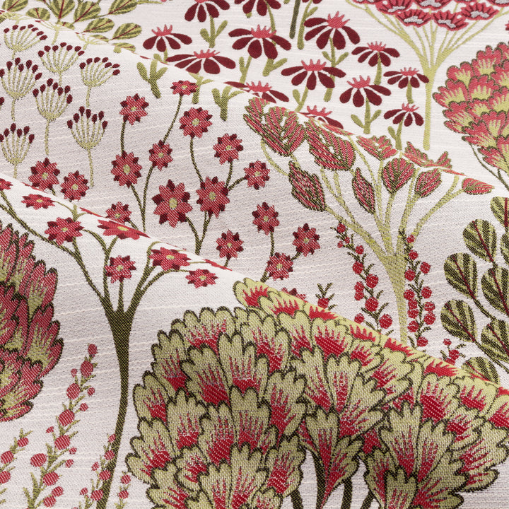 OPHELIA 228X182 PENCIL PLEAT CURTAINS REDNUT
