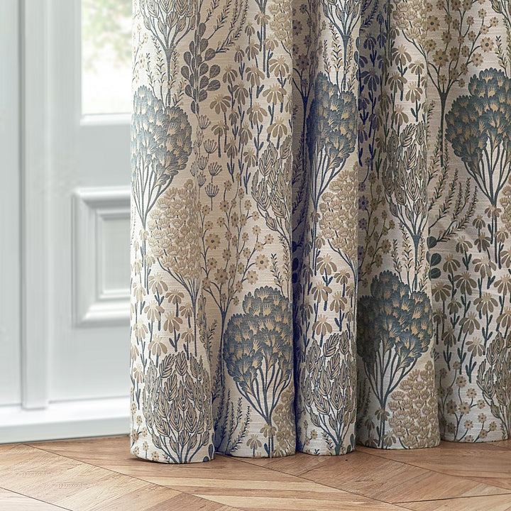 OPHELIA 228X228 PENCIL PLEAT CURTAINS WEDGEWOOD
