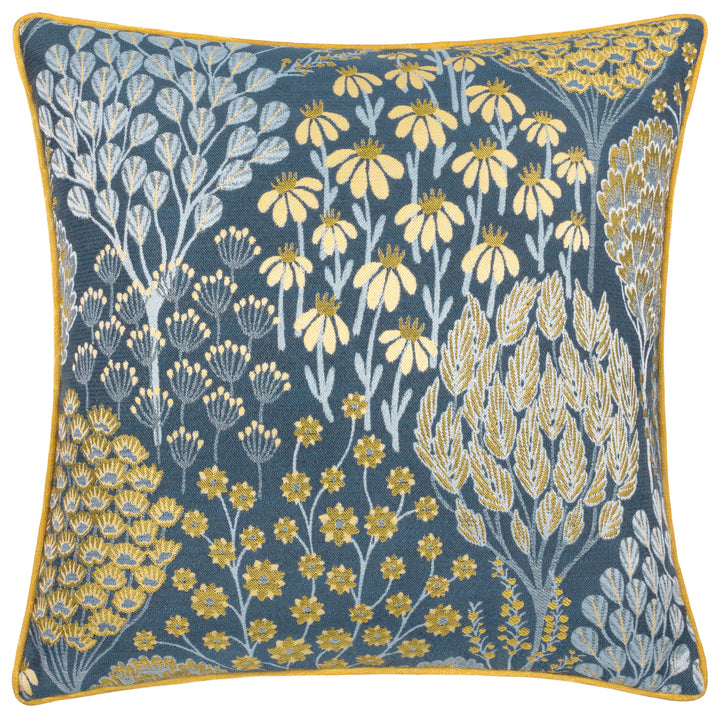 OPHELIA 50X50 CUSHION CASE BLUE/SAFFRON