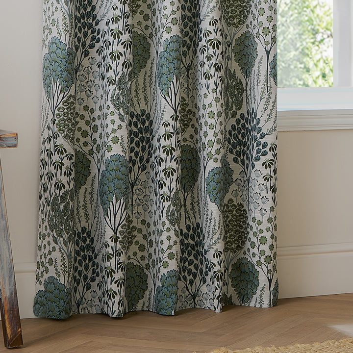 OPHELIA 117X183 EYELET CURTAINS THYME/MINERAL