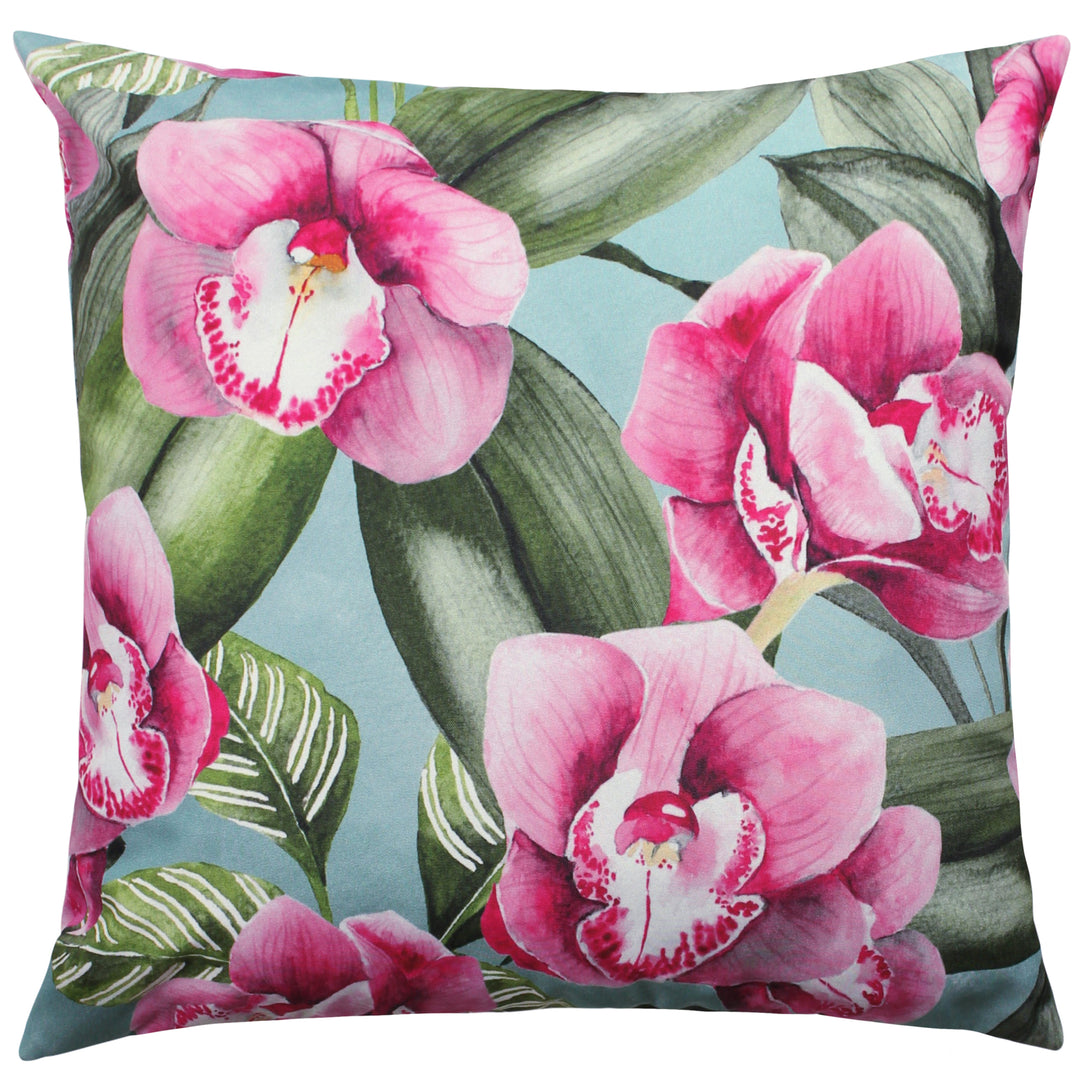 Orchids 43x43 Outdoor Cushion Cover Duck Egg