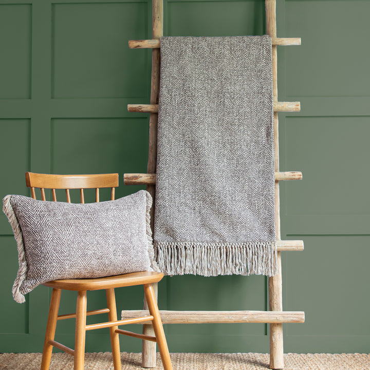 ORYX 136X200 THROW SLATE