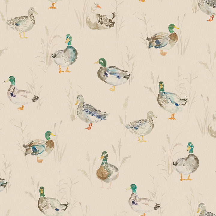 Paddling Ducks Wallpaper Linen - image 3
