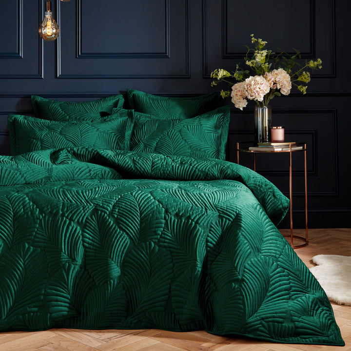Palmeria Sb Quilted Duvet Set Emerald