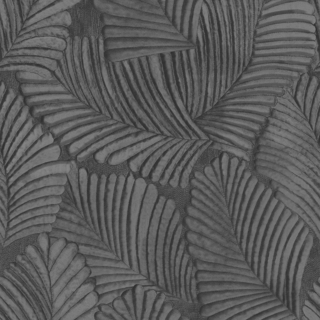 Palmeria Wallpaper Black Sample