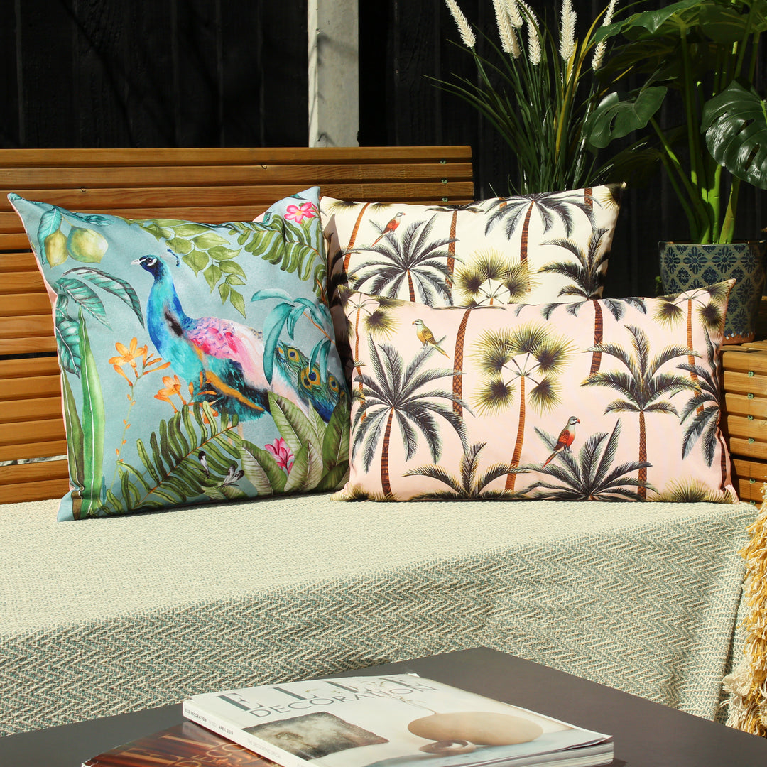 Palms 30x50 Outdoor Cushion Cover Blush - image 6