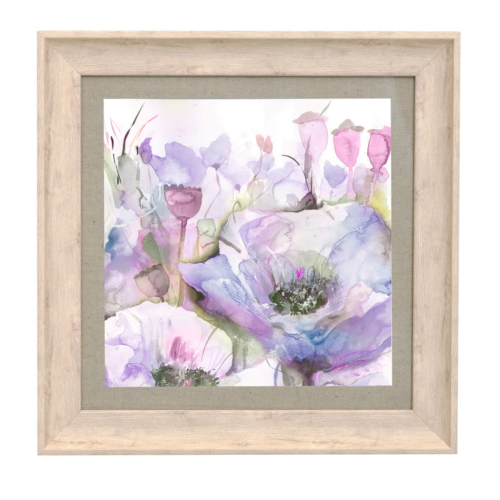 SMALL SQUARE BIRCH PAPAVERA VIOLET 46X46 CM *N*