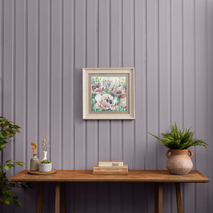 SMALL SQUARE BIRCH PAPAVERA MAUVE TRIO 46X46 CM