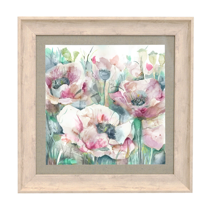 SMALL SQUARE BIRCH PAPAVERA MAUVE TRIO 46X46 CM