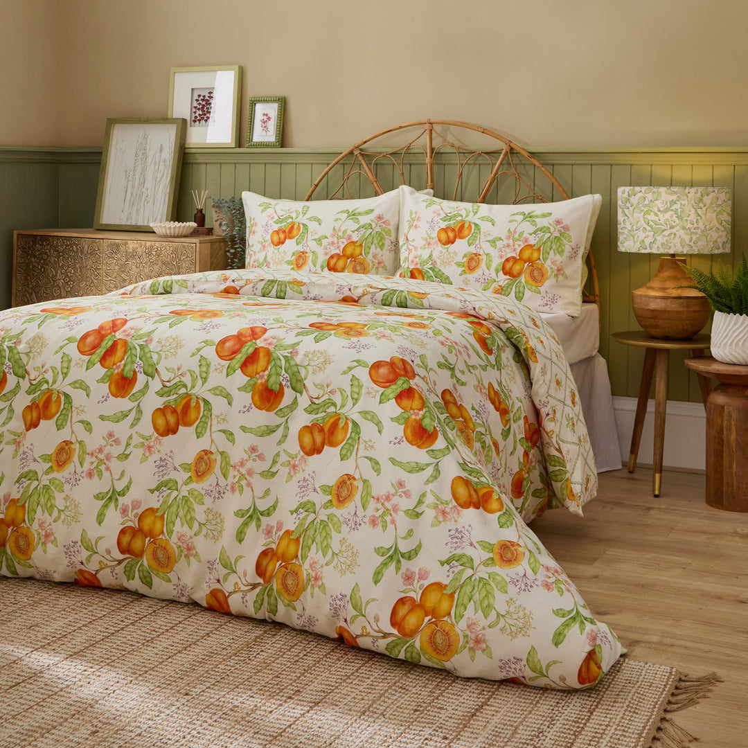 PEACH HARVEST DOUBLE DUVET SET ORANGE