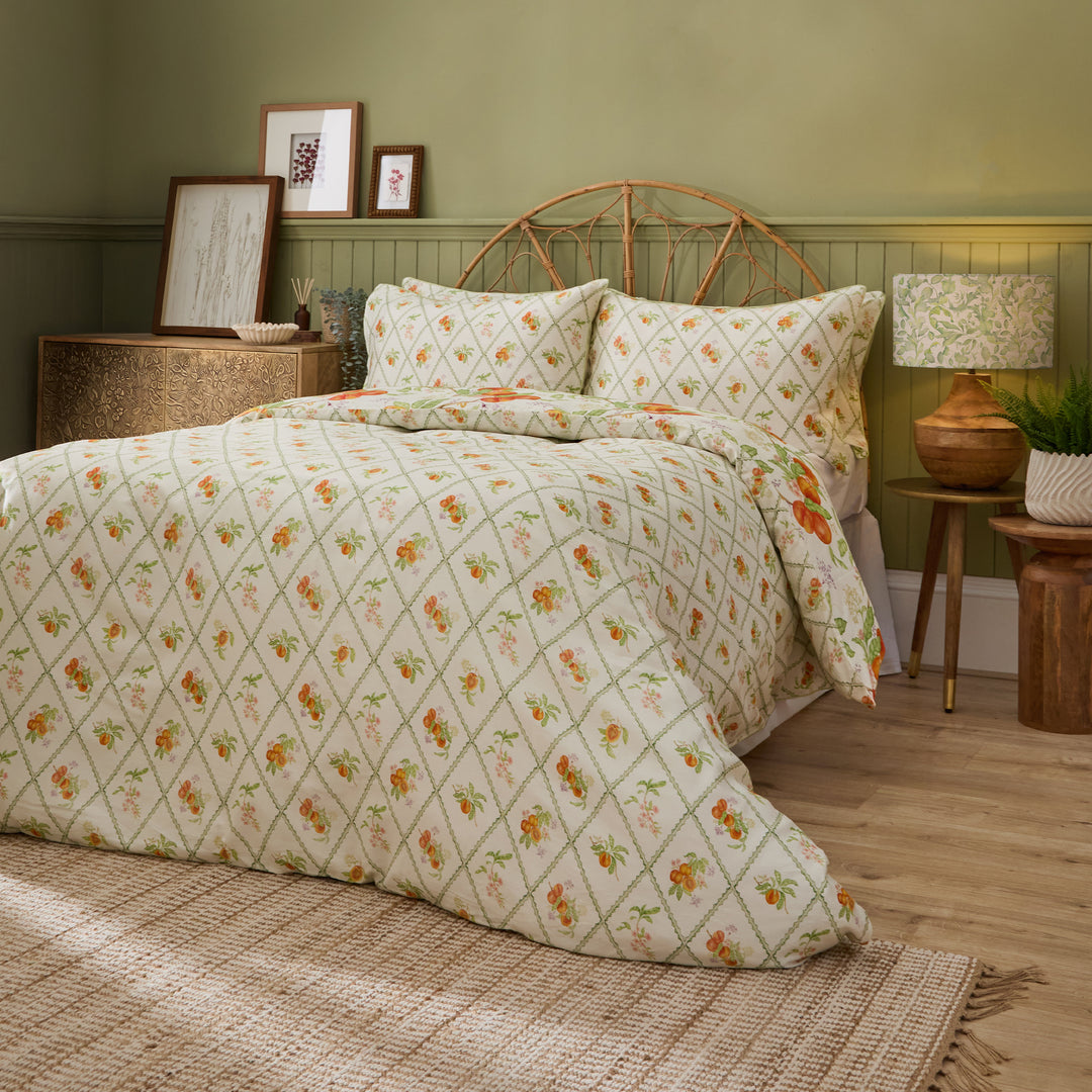 PEACH HARVEST DOUBLE DUVET SET ORANGE