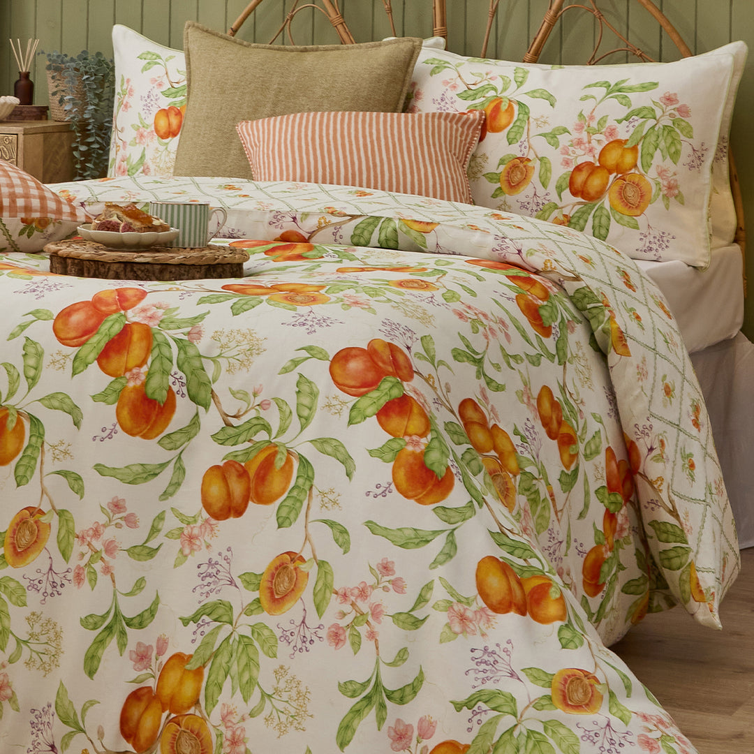 PEACH HARVEST DOUBLE DUVET SET ORANGE