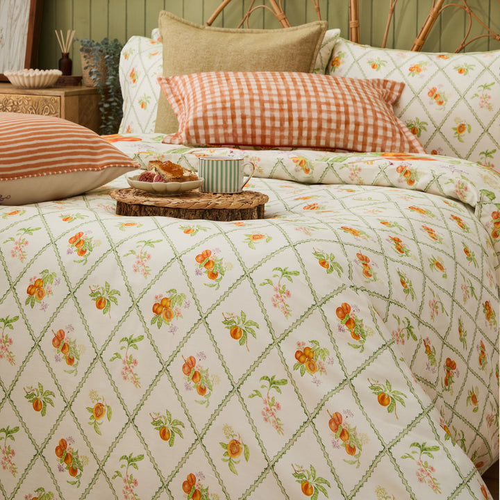 PEACH HARVEST DOUBLE DUVET SET ORANGE