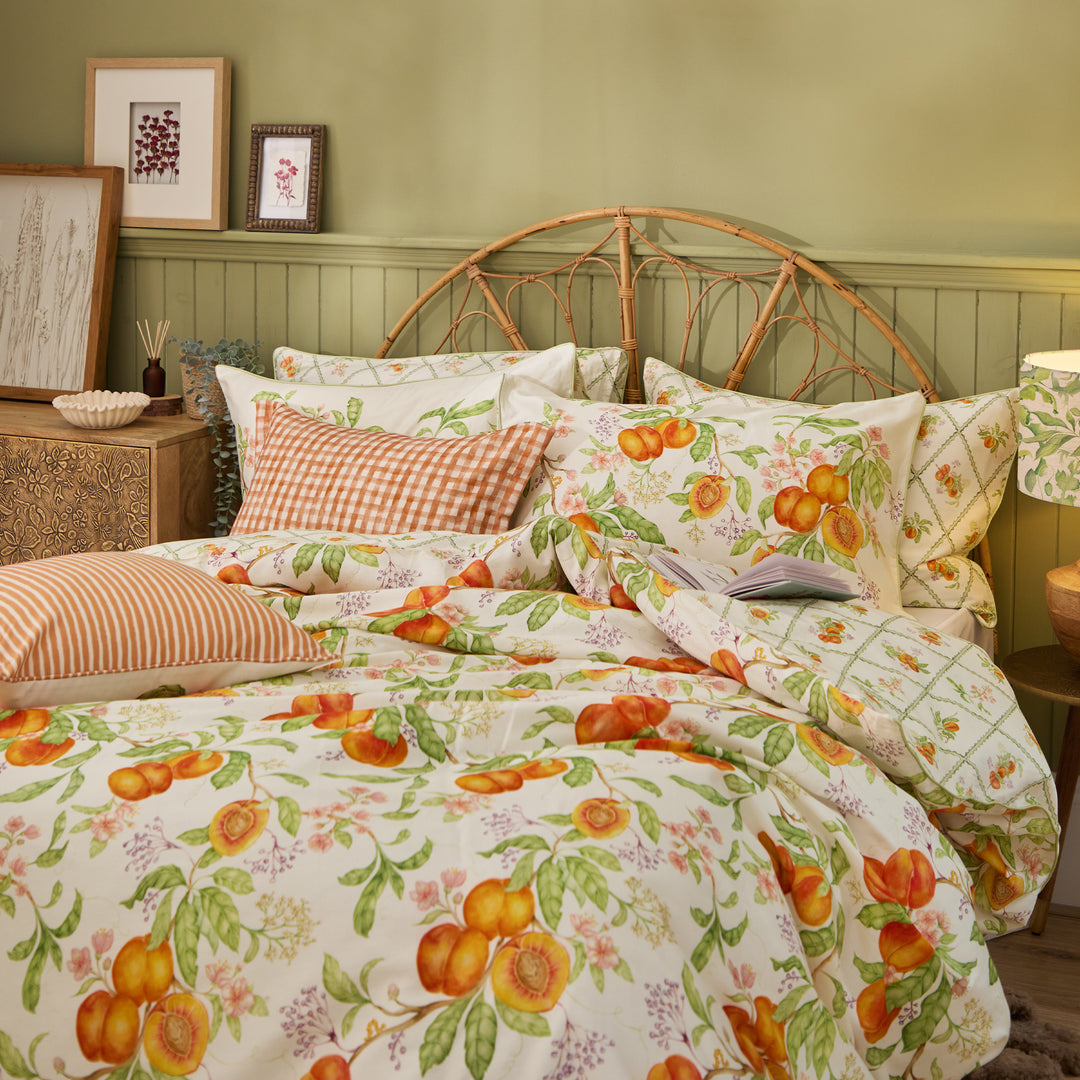 PEACH HARVEST DOUBLE DUVET SET ORANGE