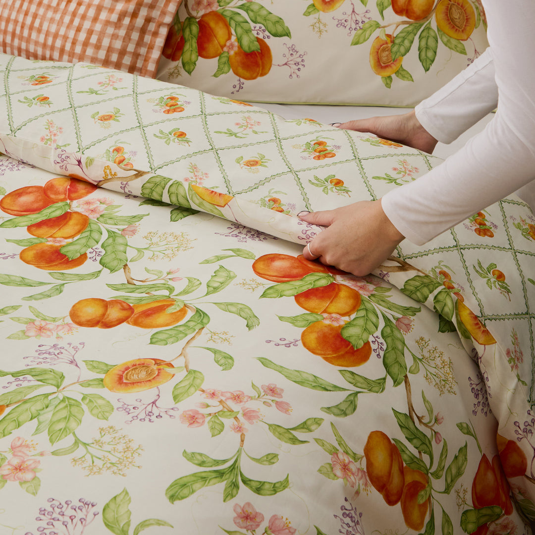 Peach Harvest King Size Duvet Set Orange - image 9