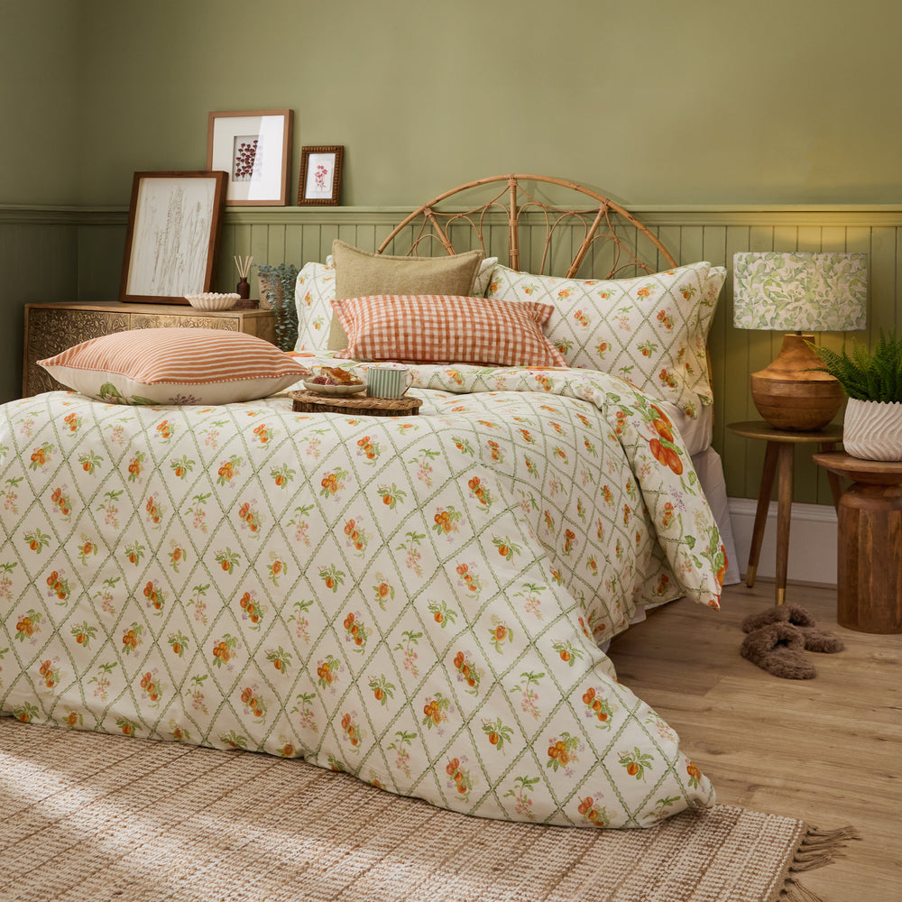 Peach Harvest Super King Duvet Set Orange - image 2